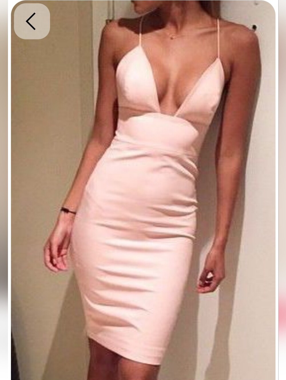 HOUSE OF CB LONDON LORE BLUSH BRALET SHAPE BODYCON DRESS NWT SIZE SMALL GLAM - Picture 2 of 16